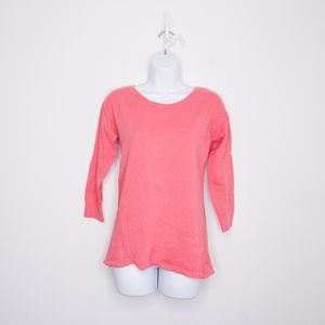 American Eagle Shirt Women's Pink Small Top Crewneck Spring